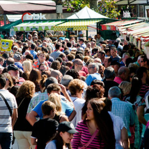 afluencia de público a la feria agrícola y ganadera de Muskiz