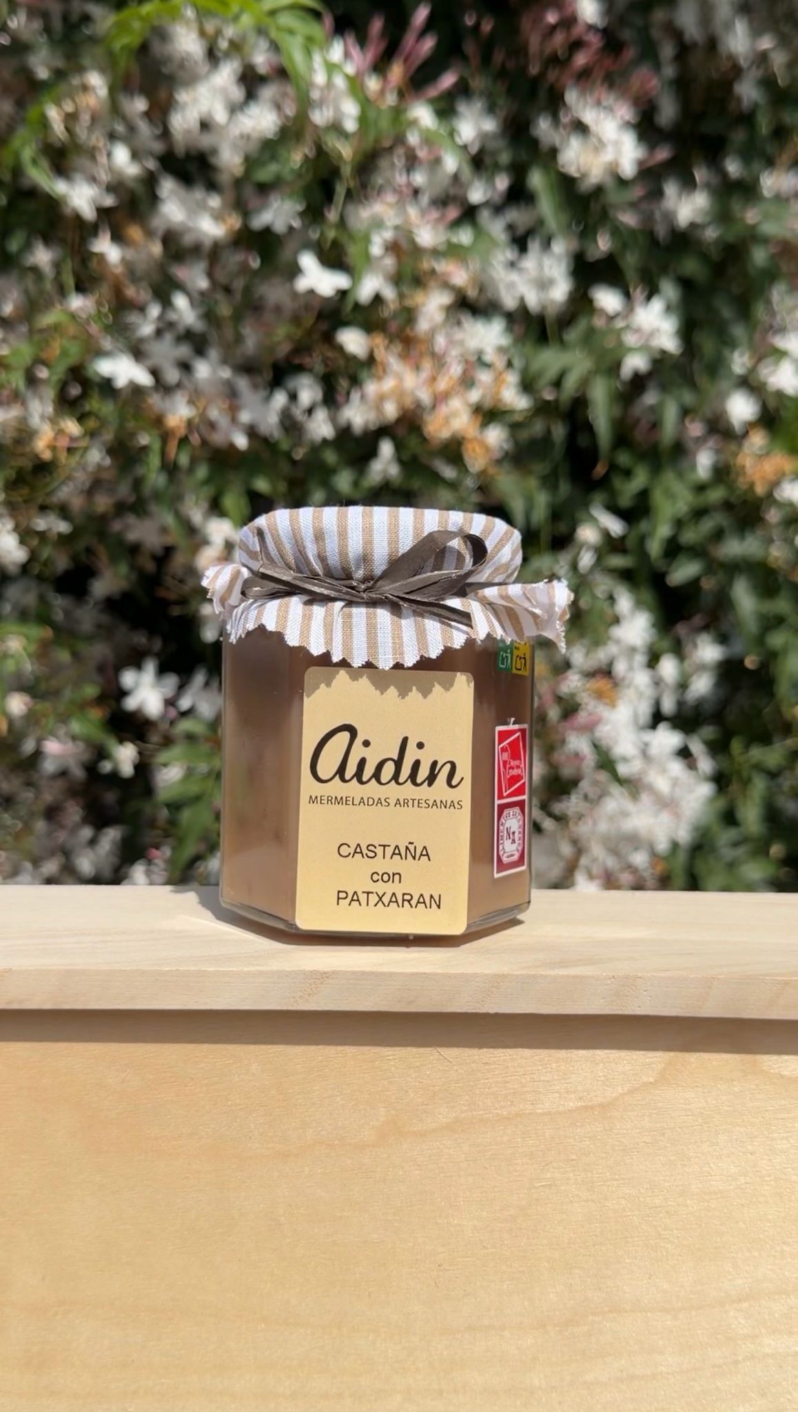 MERMELADAS ARTESANAS CASTAÑA CON PATXARÁN 200gr